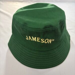 Jameson Irish Whiskey Green Bucket Hat Embroidered Logo Cotton St Patricks Day